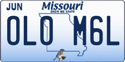 MO license plate OL0M6L