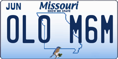 MO license plate OL0M6M