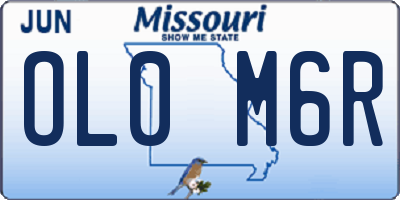 MO license plate OL0M6R
