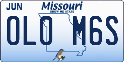 MO license plate OL0M6S