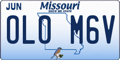MO license plate OL0M6V