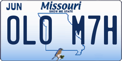 MO license plate OL0M7H