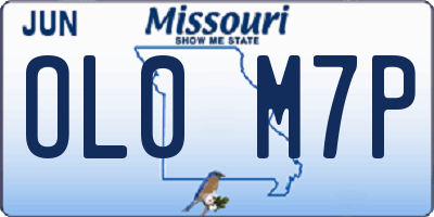 MO license plate OL0M7P