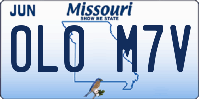 MO license plate OL0M7V