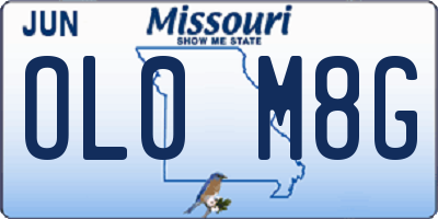 MO license plate OL0M8G