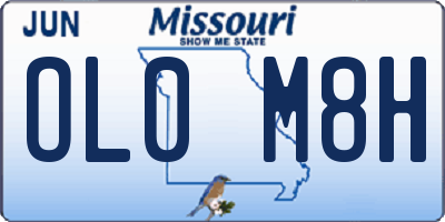 MO license plate OL0M8H