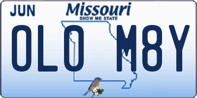 MO license plate OL0M8Y