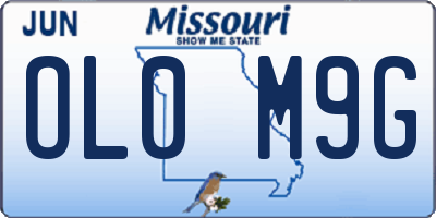 MO license plate OL0M9G