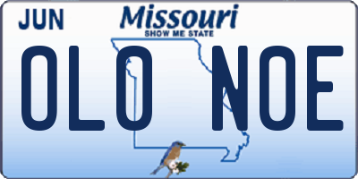 MO license plate OL0N0E