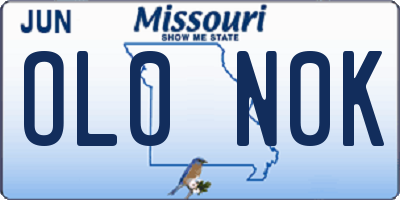 MO license plate OL0N0K