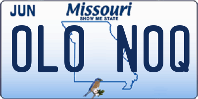 MO license plate OL0N0Q