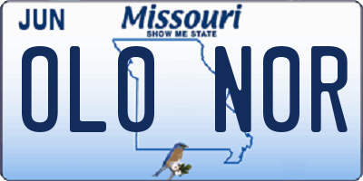 MO license plate OL0N0R