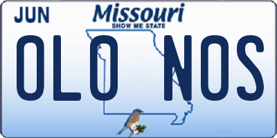 MO license plate OL0N0S
