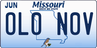 MO license plate OL0N0V