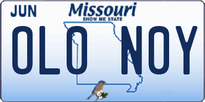 MO license plate OL0N0Y