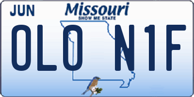 MO license plate OL0N1F