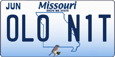 MO license plate OL0N1T