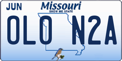 MO license plate OL0N2A