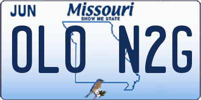 MO license plate OL0N2G
