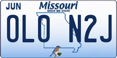 MO license plate OL0N2J
