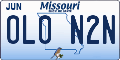 MO license plate OL0N2N
