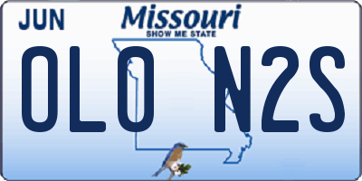 MO license plate OL0N2S
