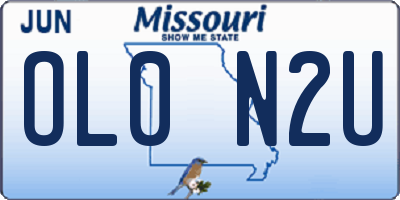 MO license plate OL0N2U