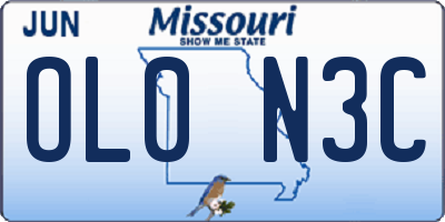 MO license plate OL0N3C