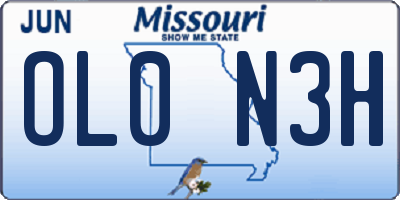 MO license plate OL0N3H