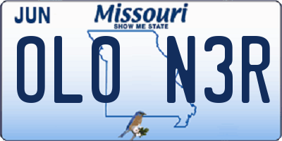 MO license plate OL0N3R