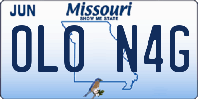 MO license plate OL0N4G