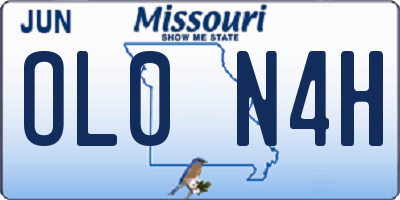 MO license plate OL0N4H