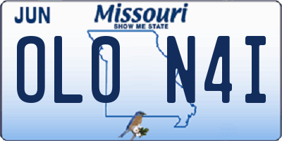 MO license plate OL0N4I