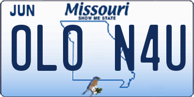 MO license plate OL0N4U