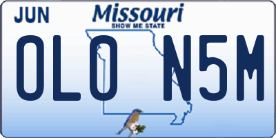 MO license plate OL0N5M