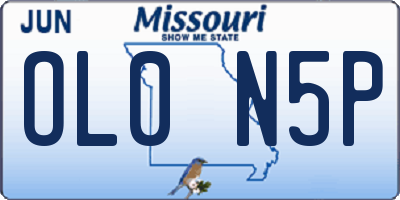 MO license plate OL0N5P