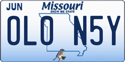 MO license plate OL0N5Y
