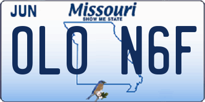 MO license plate OL0N6F