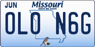 MO license plate OL0N6G