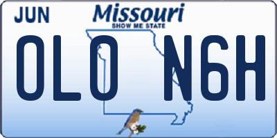 MO license plate OL0N6H