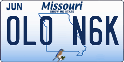 MO license plate OL0N6K