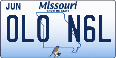 MO license plate OL0N6L