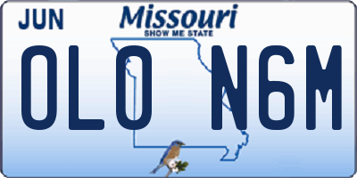 MO license plate OL0N6M