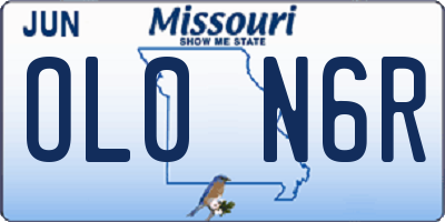 MO license plate OL0N6R