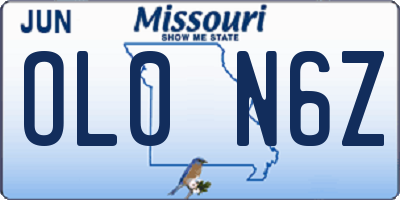 MO license plate OL0N6Z