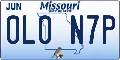 MO license plate OL0N7P