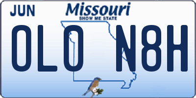 MO license plate OL0N8H