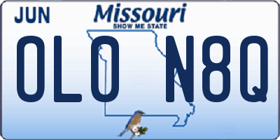 MO license plate OL0N8Q