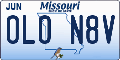 MO license plate OL0N8V