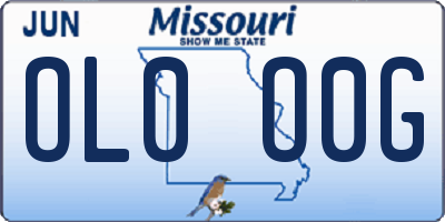 MO license plate OL0O0G